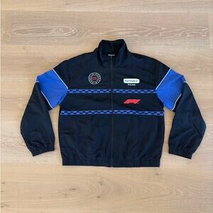 Aeropostale Formula 1 Men's Full Zip Track Jacket Race Winner Size L Black Red